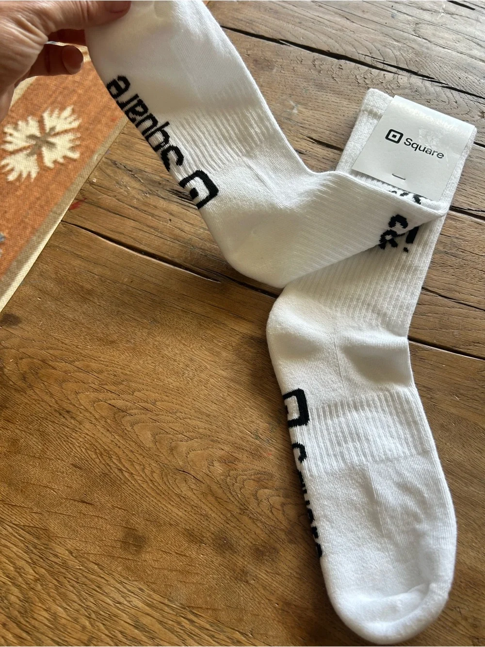 SQUARE PROMO White Crew Sock SOCK CLUB “Let's Cook!